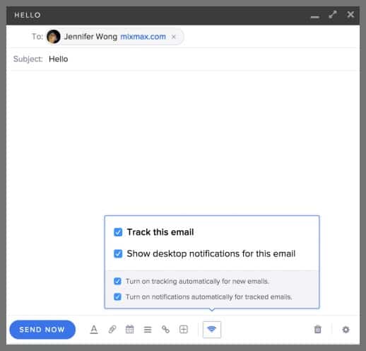 mixmax email tracker