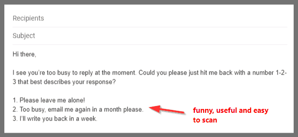 follow up email sample #4