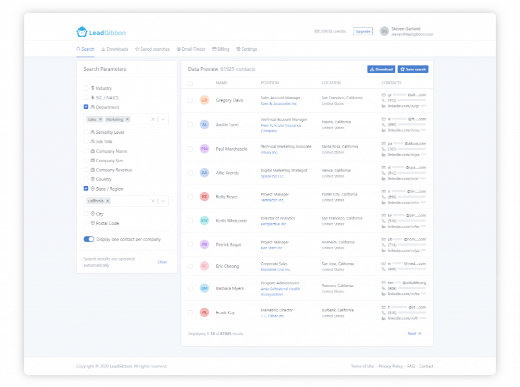 LeadGibbon - Find Anyone's Email with our B2B Lead Database